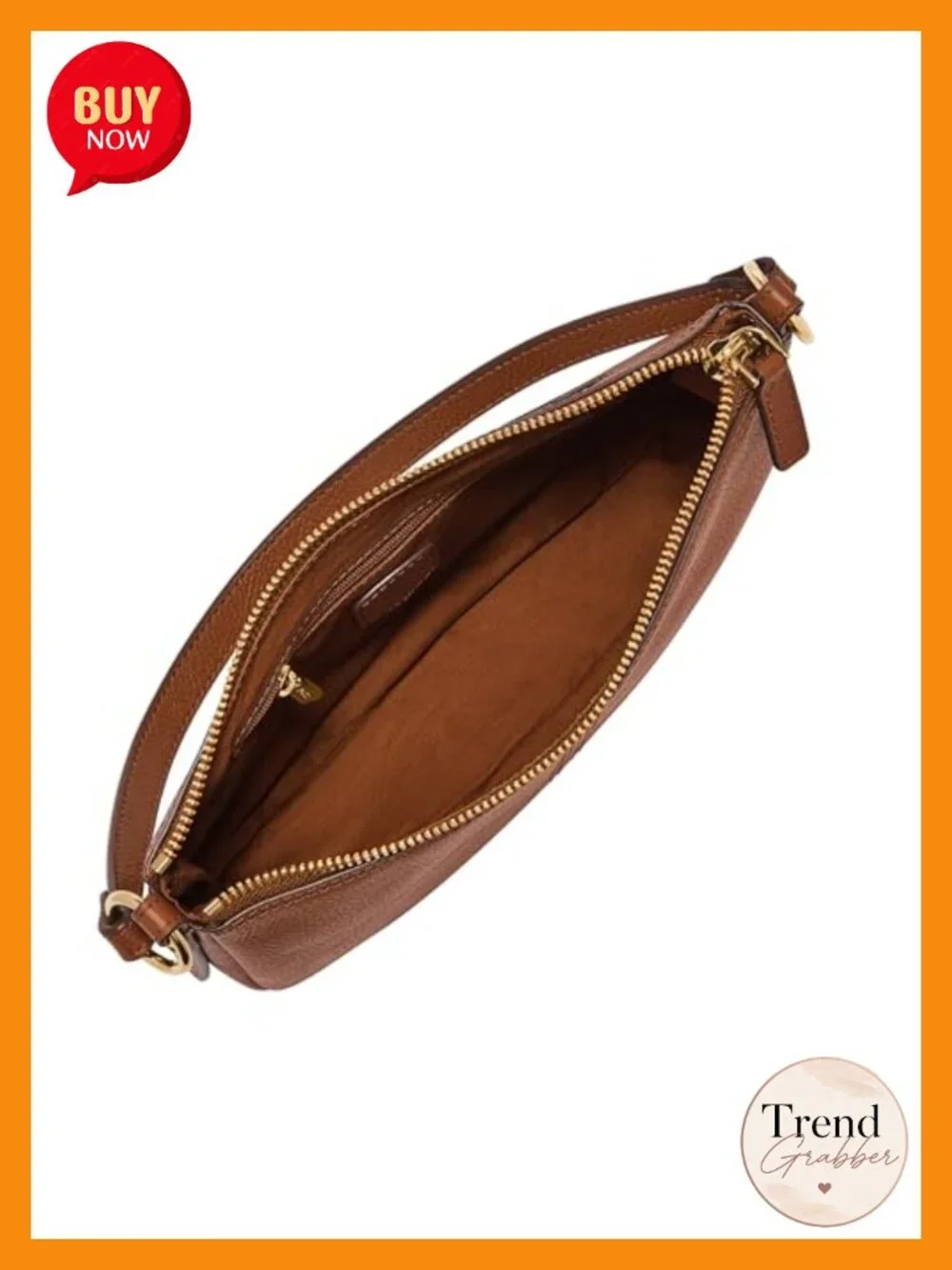 Genuine Leather Small Satchel Crossbody Bag with Adjustable Strap